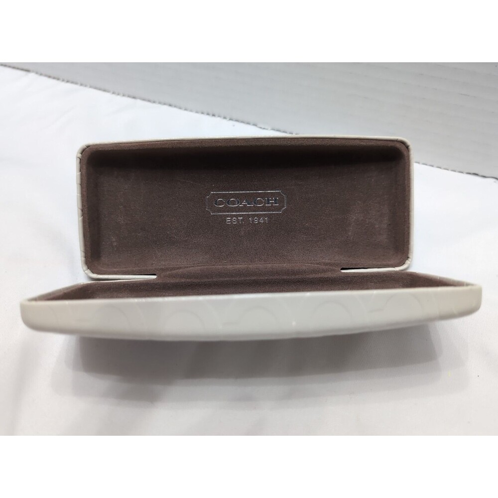 Coach Classic Eyeglasses case Off-White Signature C Hard Shell Sunglasses